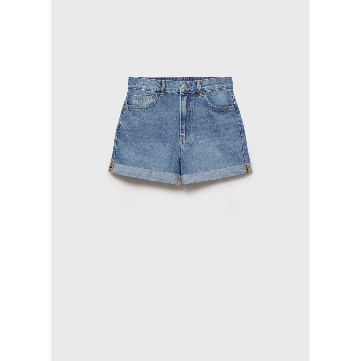 Short En Jean Taille Haute Coupe Mom