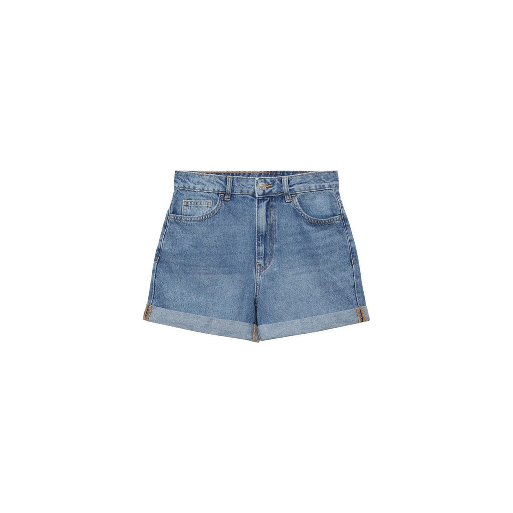 Short En Jean Taille Haute Coupe Mom