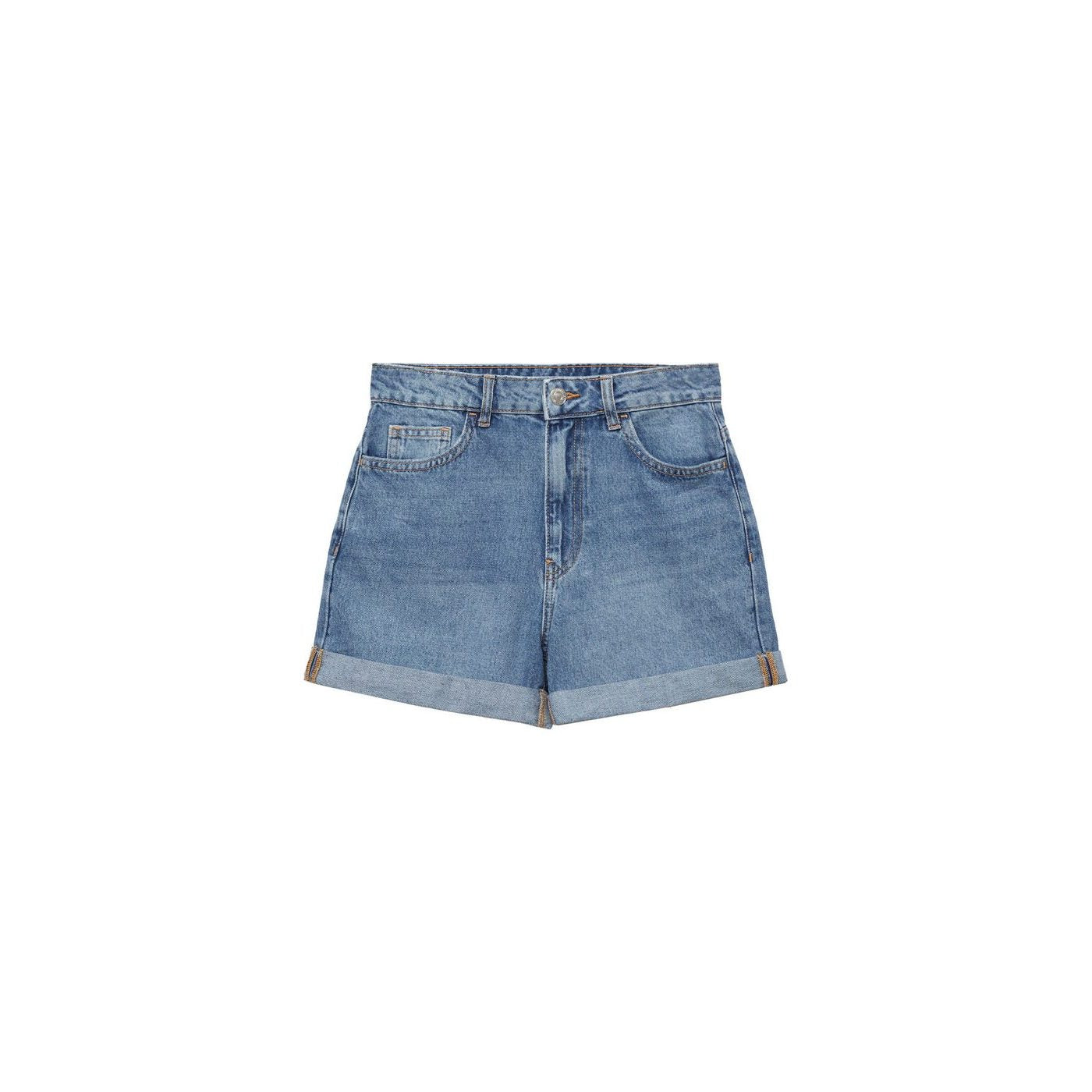 Short En Jean Taille Haute Coupe Mom