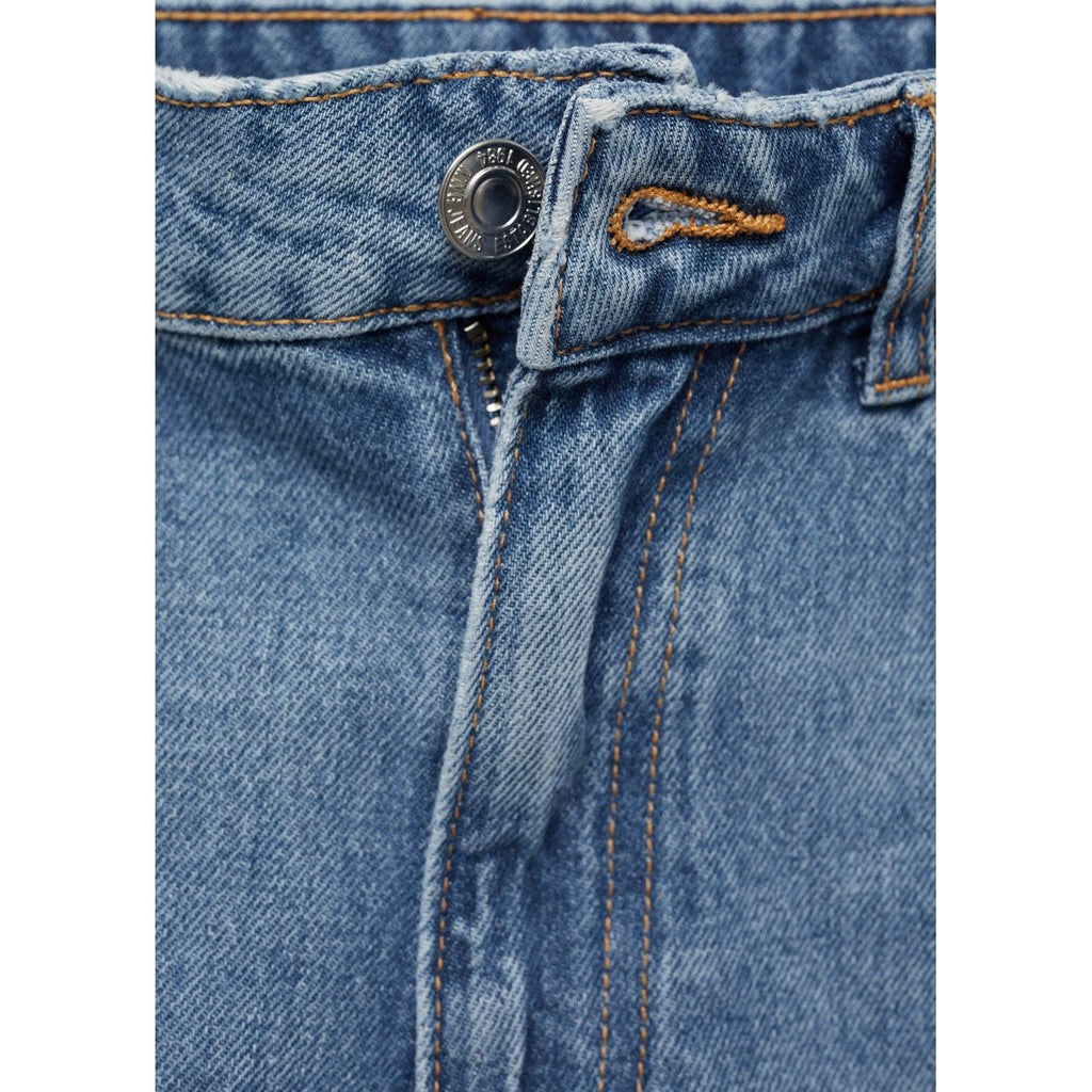 Short En Jean Taille Haute Coupe Mom