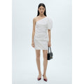 Robe Asymétrique Manches Bouffantes