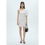 Robe Asymétrique Manches Bouffantes