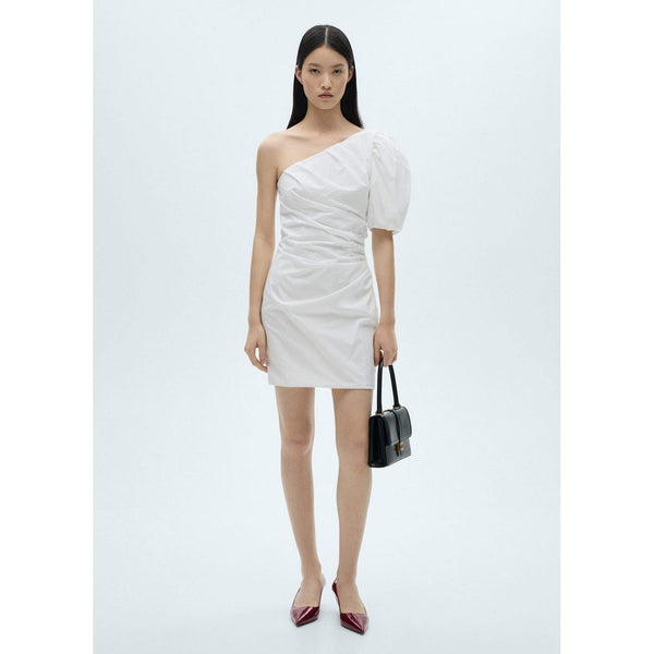 Robe Asymétrique Manches Bouffantes
