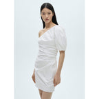 Robe Asymétrique Manches Bouffantes