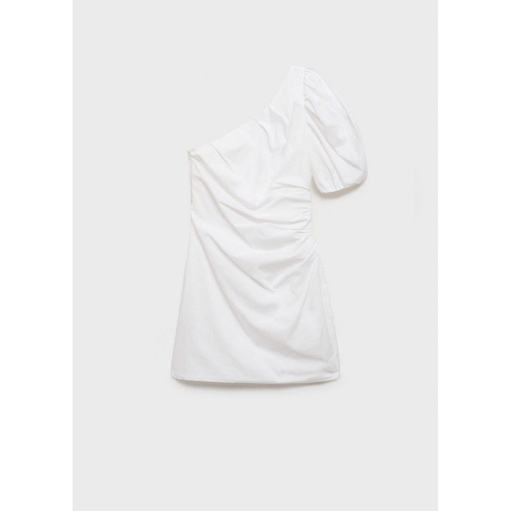 Robe Asymétrique Manches Bouffantes