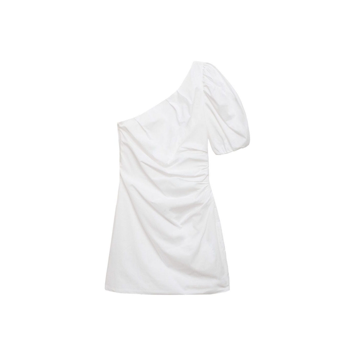 Robe Asymétrique Manches Bouffantes