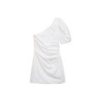 Robe Asymétrique Manches Bouffantes