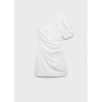 Robe Asymétrique Manches Bouffantes