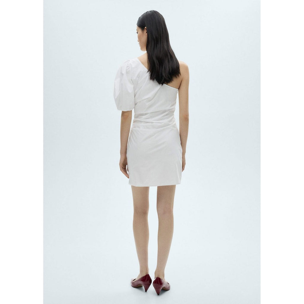 Robe Asymétrique Manches Bouffantes