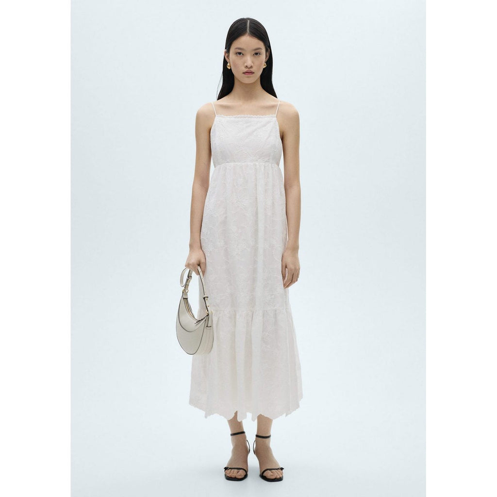 Robe Bretelles Broderie Florale