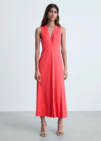 Robe En Maille Col V
