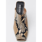 Chaussures Talon En Cuir Ouvertes À L_x0019_ Arrière Imprimé Animal