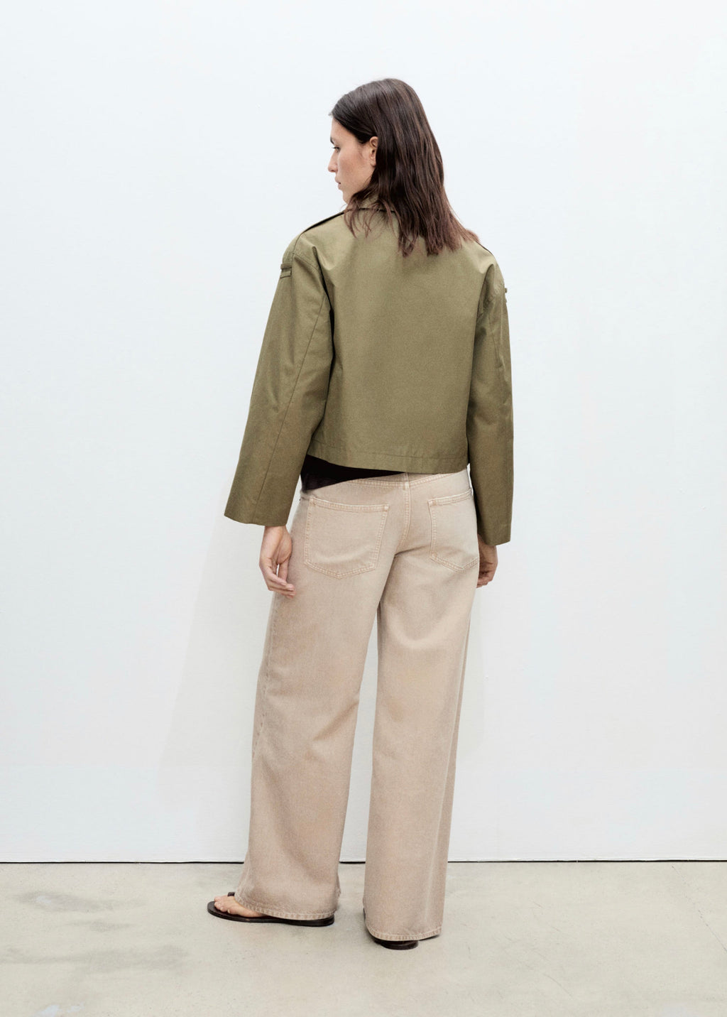 Trench Crop Double Boutonnage