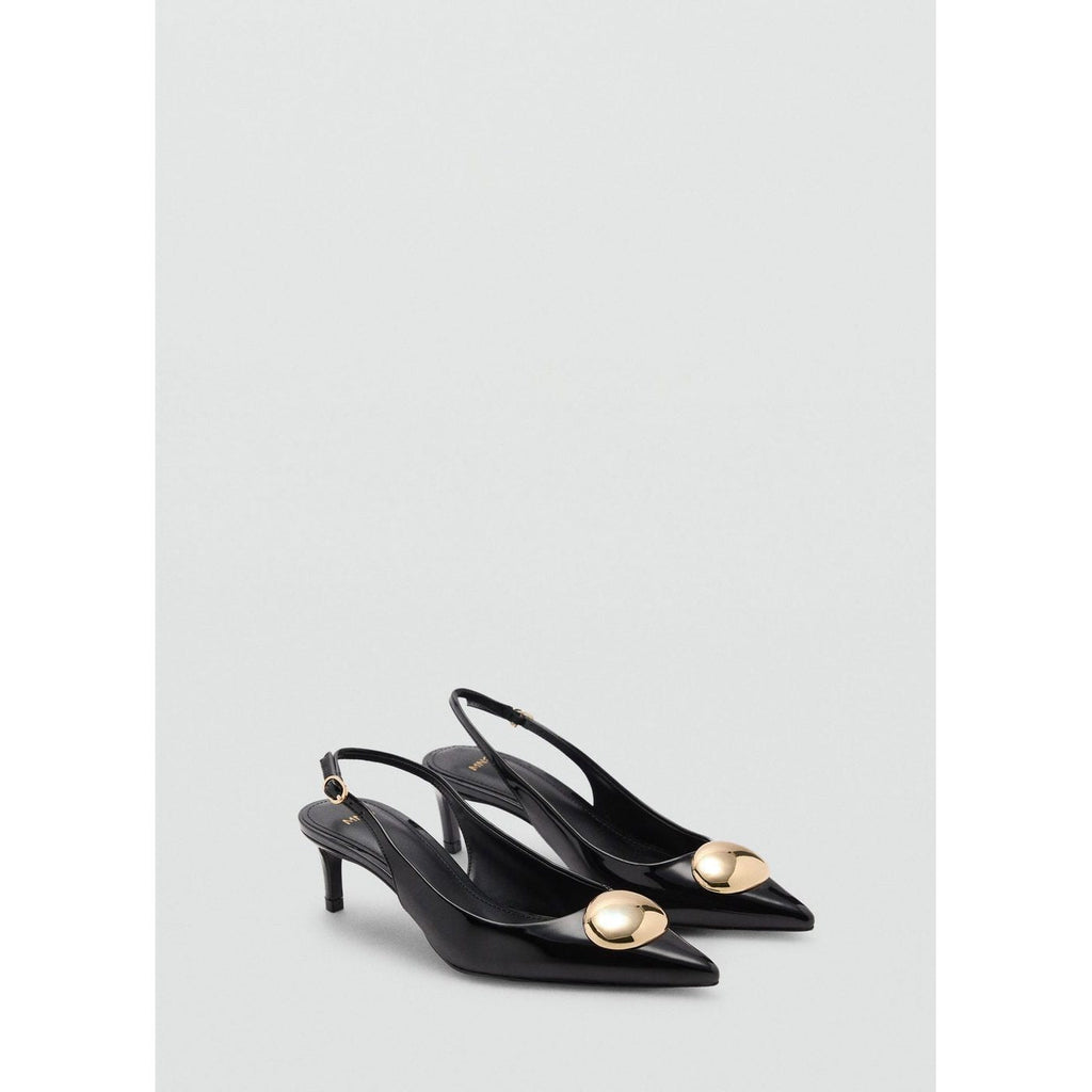 Chaussure Talon Kitten Heel Avec Décoration Métallique