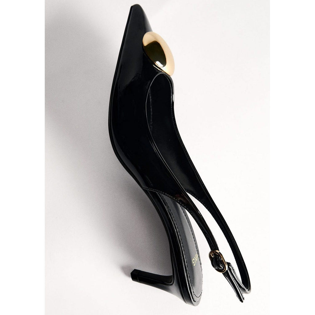 Chaussure Talon Kitten Heel Avec Décoration Métallique