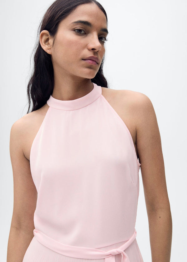 Robe Plissée Emmanchures Américaines