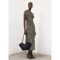 Robe Imprimé Animal Avec Finitions Effilochées