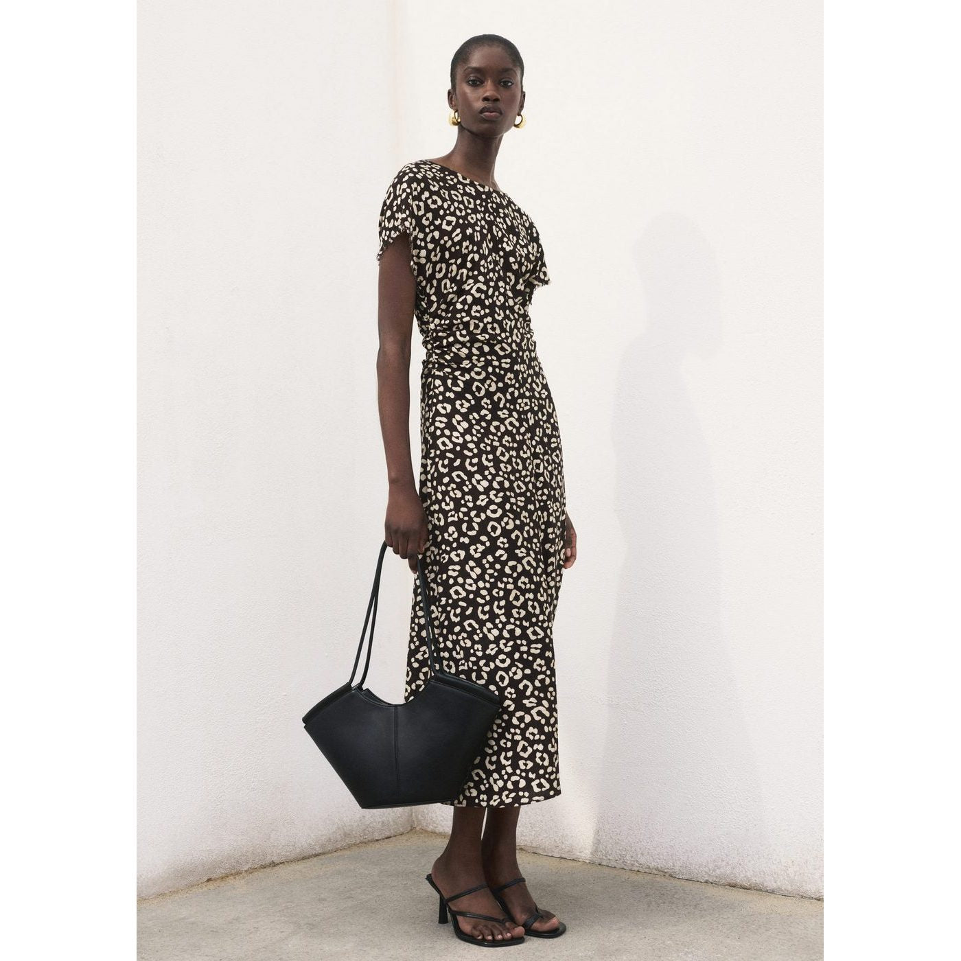 Robe Imprimé Animal Avec Finitions Effilochées