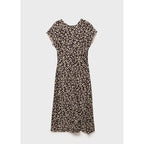 Robe Imprimé Animal Avec Finitions Effilochées