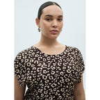 Robe Imprimé Animal Avec Finitions Effilochées
