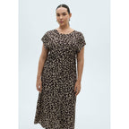 Robe Imprimé Animal Avec Finitions Effilochées