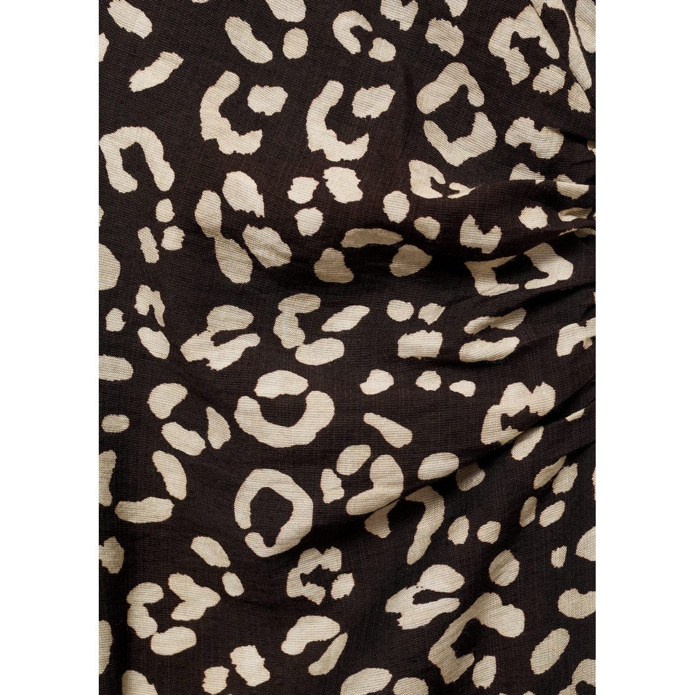 Robe Imprimé Animal Avec Finitions Effilochées