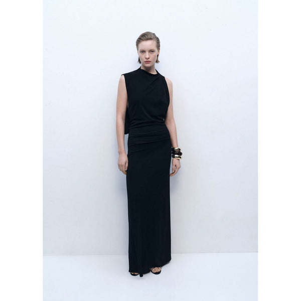Robe Drapée Fente Latérale
