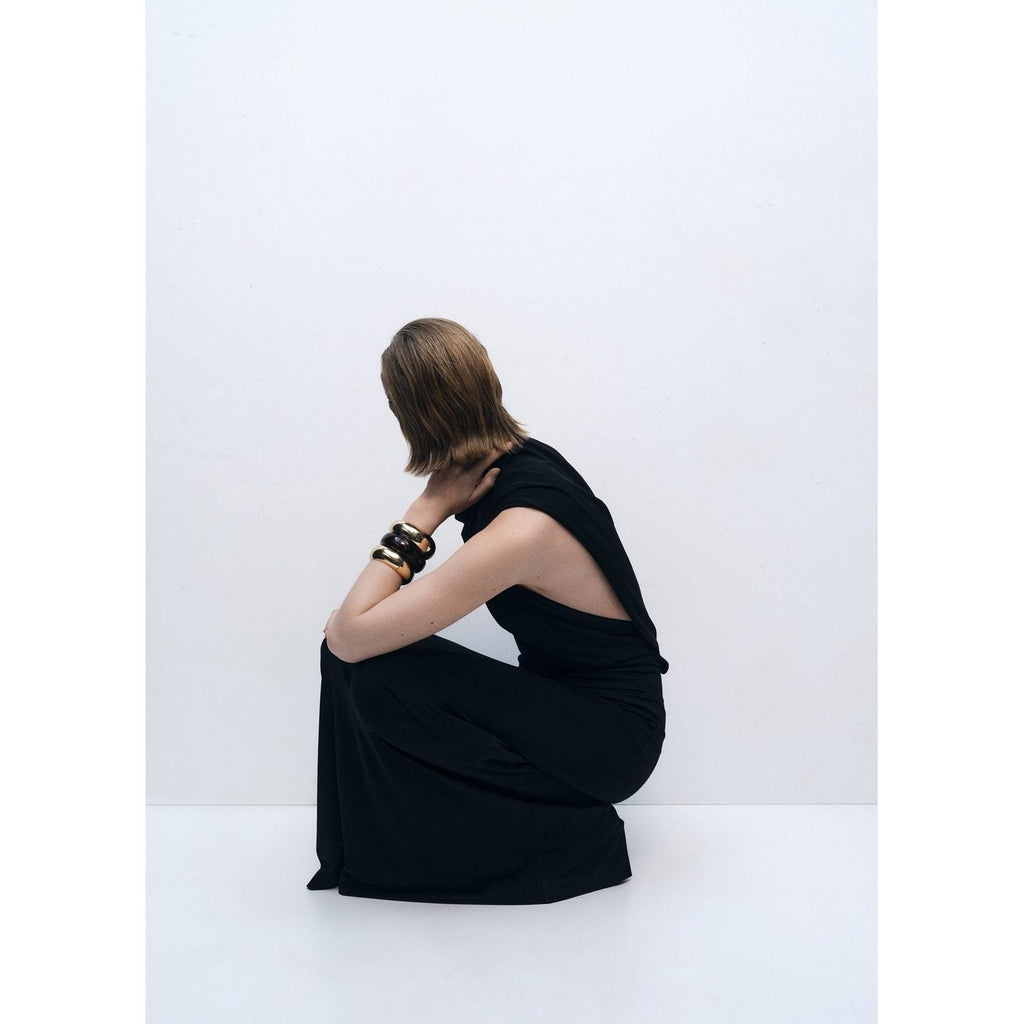 Robe Drapée Fente Latérale