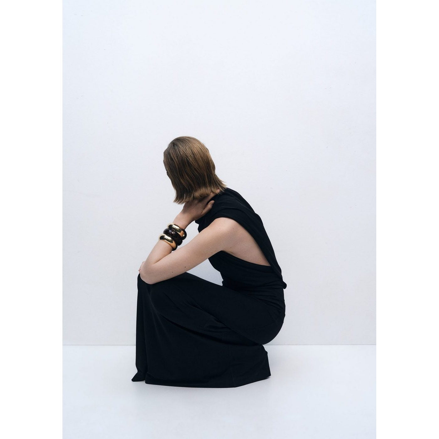 Robe Drapée Fente Latérale