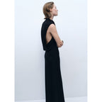 Robe Drapée Fente Latérale