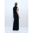 Robe Drapée Fente Latérale