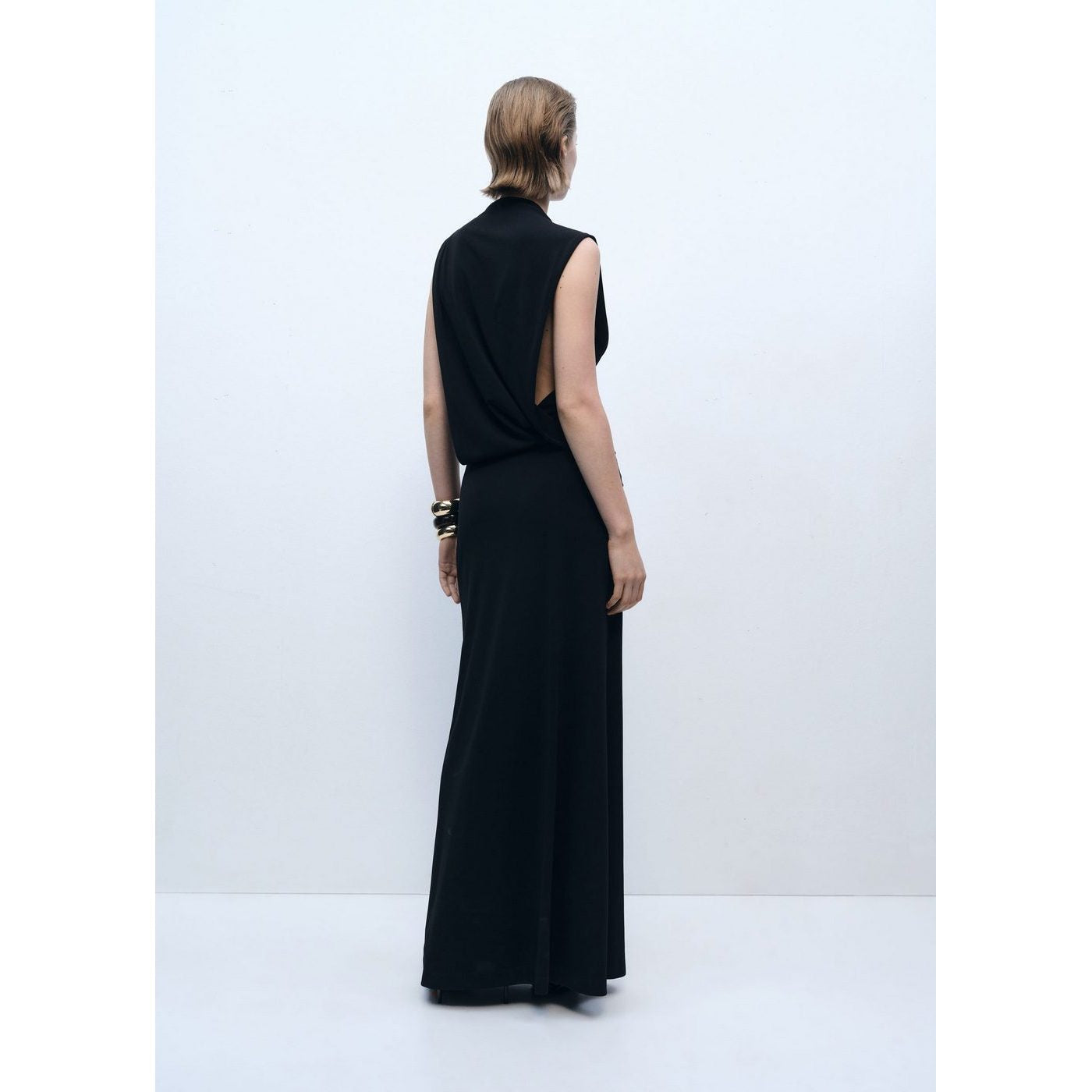 Robe Drapée Fente Latérale