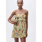 Robe Courte À Fleurs Détail Volants