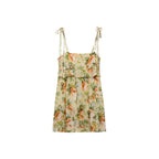 Robe Courte À Fleurs Détail Volants