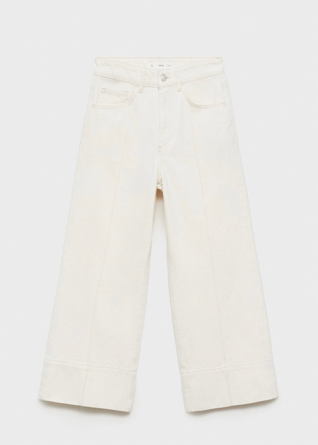 Jean Wideleg Crop Coutures
