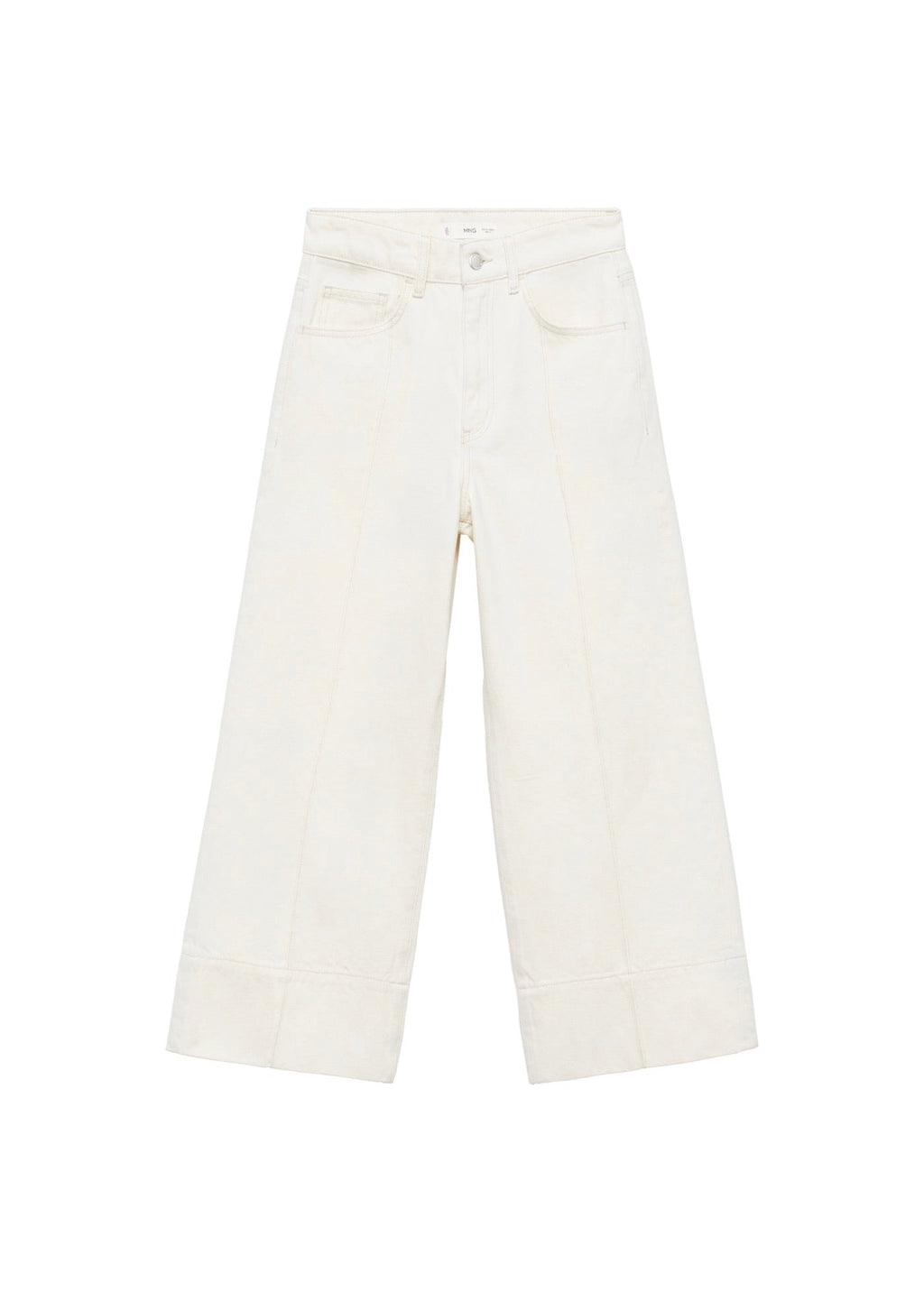 Jean Wideleg Crop Coutures