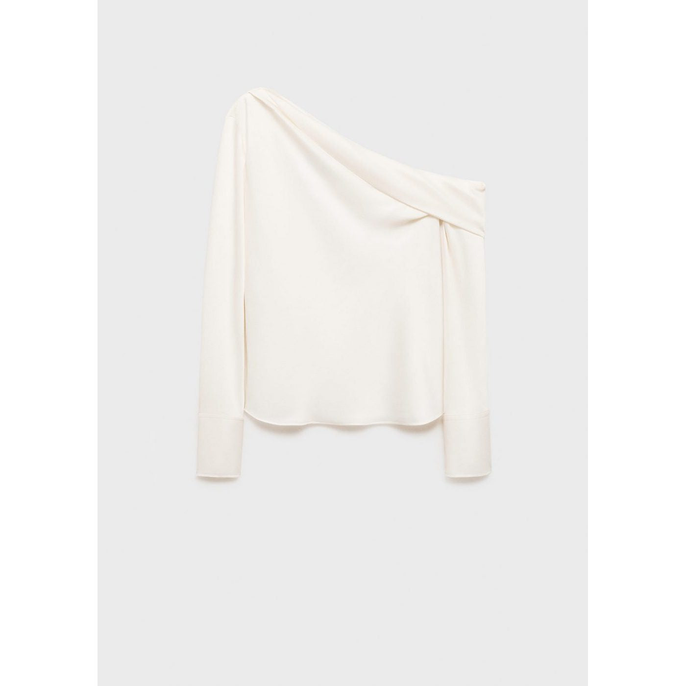 Blouse Satin Col Bénitier