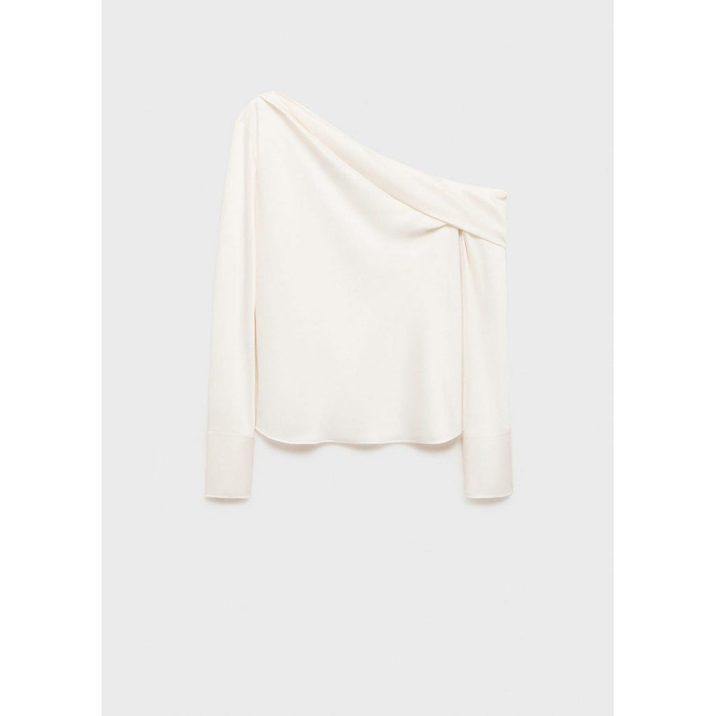Blouse Satin Col Bénitier