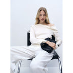 Blouse Satin Col Bénitier
