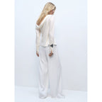 Blouse Satin Col Bénitier