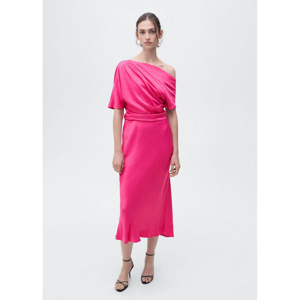 Robe Midi Asymétrique Drapée