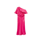 Robe Midi Asymétrique Drapée