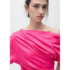 Robe Midi Asymétrique Drapée