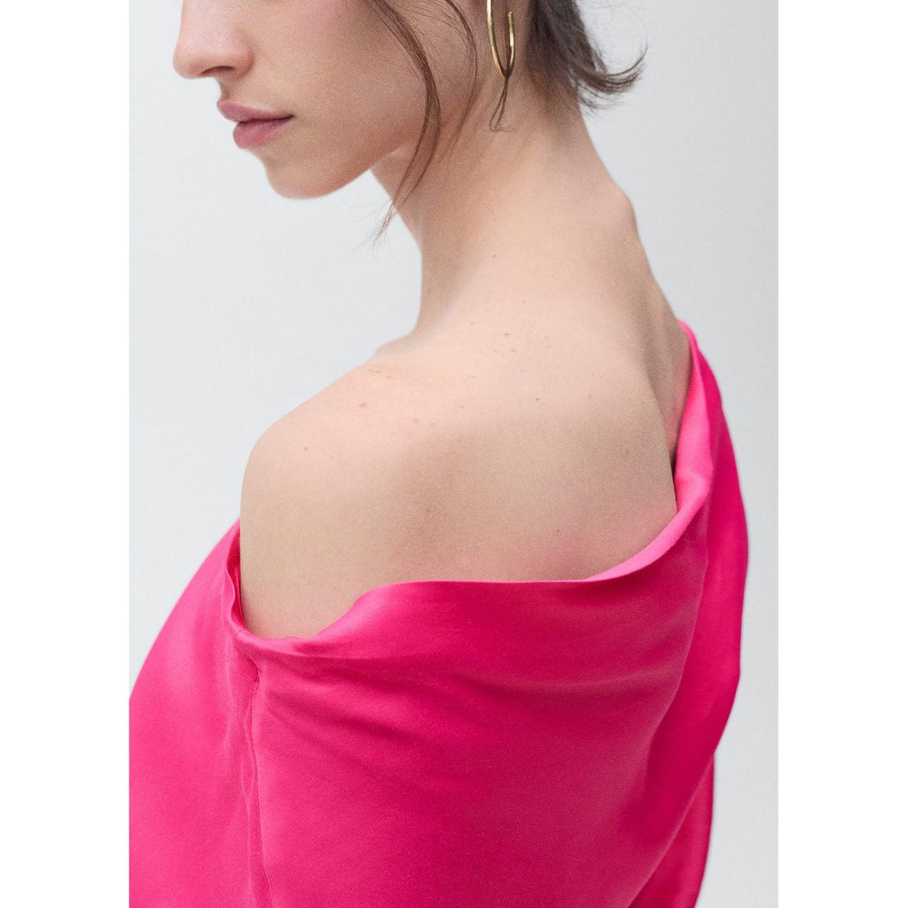 Robe Midi Asymétrique Drapée