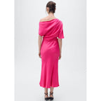 Robe Midi Asymétrique Drapée