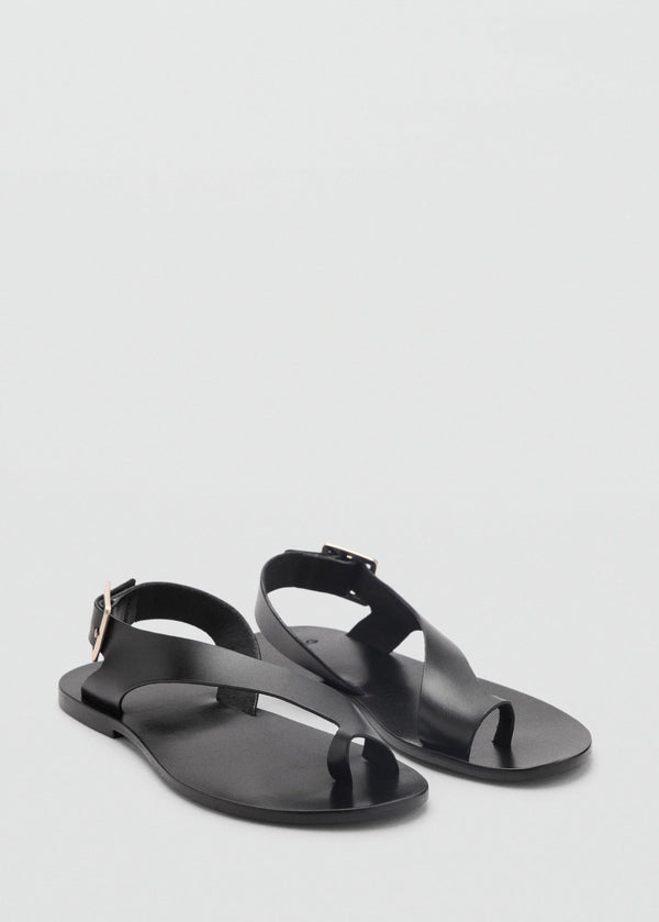 Sandales Cuir Lanière Croisée