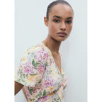 Robe En Lin À Fleurs