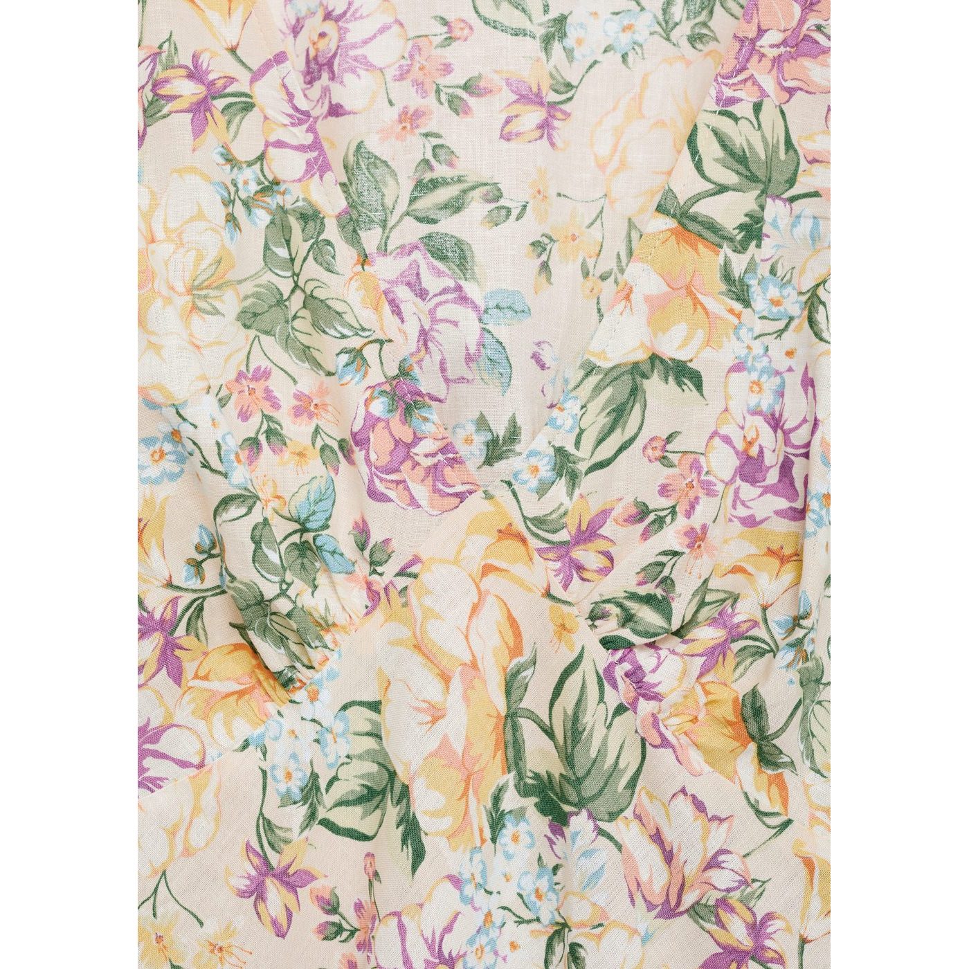 Robe En Lin À Fleurs