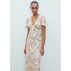Robe En Lin À Fleurs