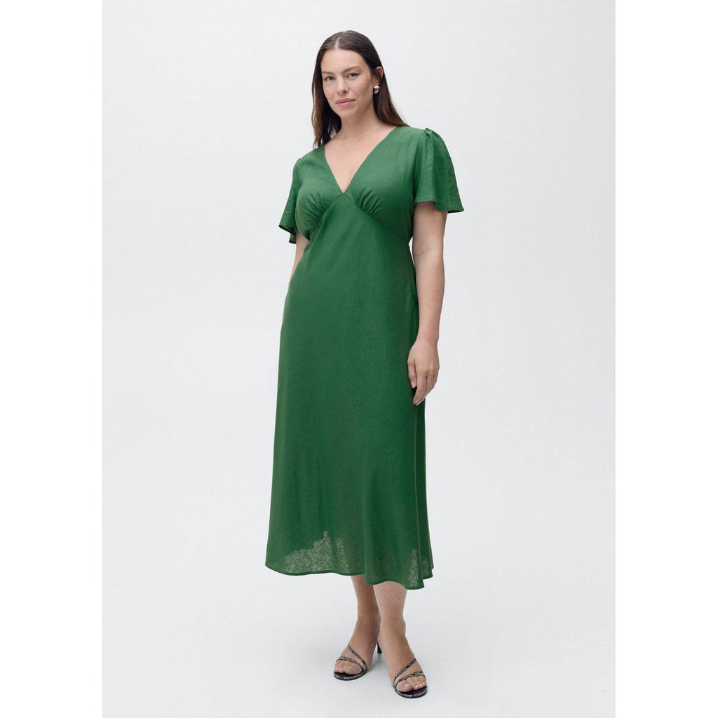 Robe En Lin À Fleurs